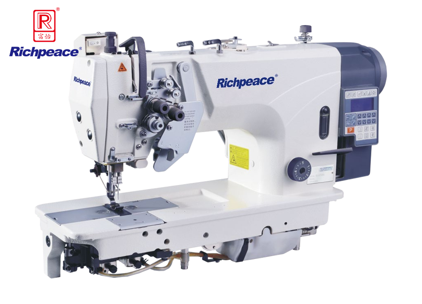 富怡微油雙針直驅式自動切線角縫機 