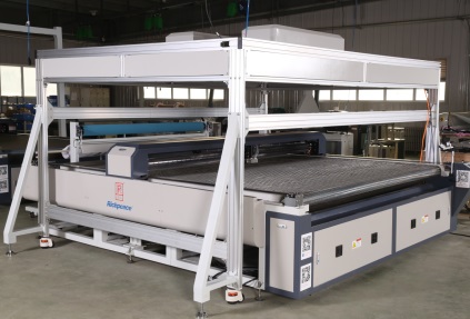 部分醫(yī)用床墊保護墊/枕頭套的絎縫、裁切一體激光裁床