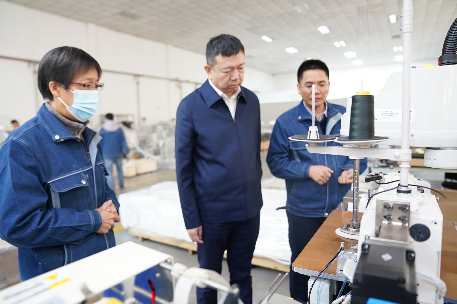 中縫協(xié)楊曉京理事長(zhǎng)一行蒞臨富怡考察調(diào)研！